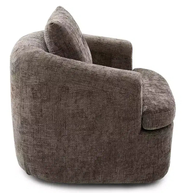 Whisen 36.6 Swivel Sofa Chair, Swivel Round Chair & Couch with Dual-layer Cushion Design