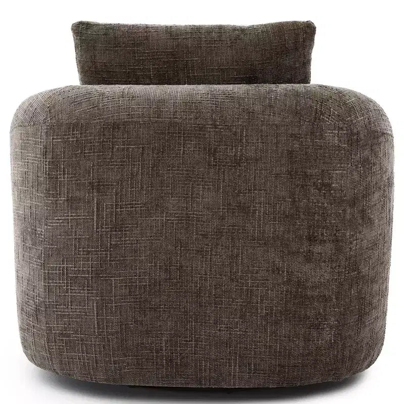 Whisen 36.6 Swivel Sofa Chair, Swivel Round Chair & Couch with Dual-layer Cushion Design