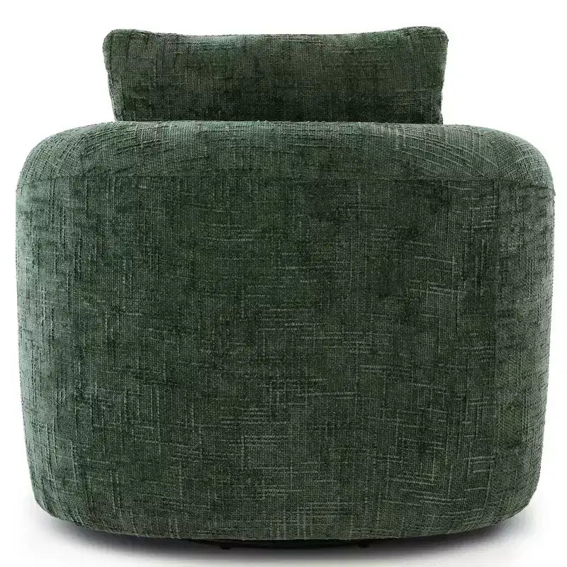 Whisen 36.6 Swivel Sofa Chair, Swivel Round Chair & Couch with Dual-layer Cushion Design