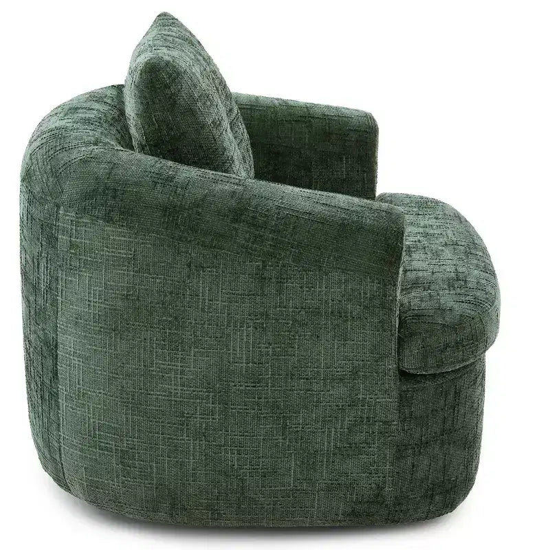 Whisen 36.6 Swivel Sofa Chair, Swivel Round Chair & Couch with Dual-layer Cushion Design