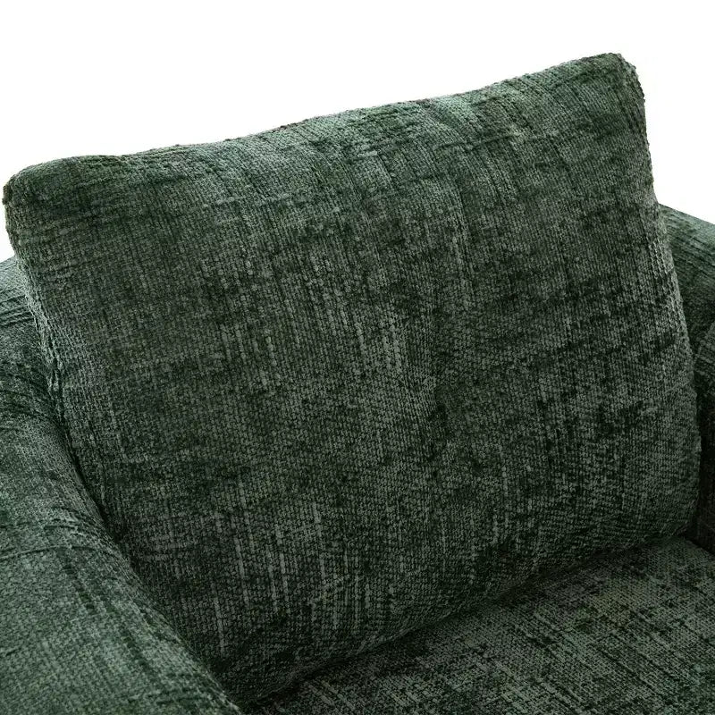 Whisen 36.6 Swivel Sofa Chair, Swivel Round Chair & Couch with Dual-layer Cushion Design