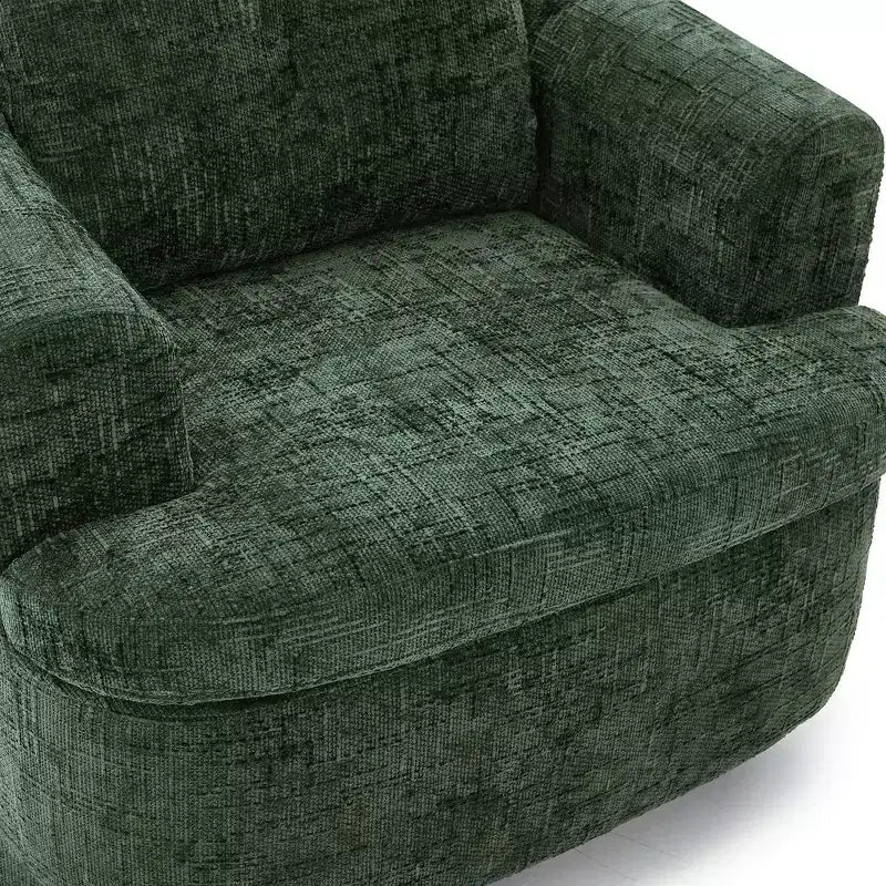 Whisen 36.6 Swivel Sofa Chair, Swivel Round Chair & Couch with Dual-layer Cushion Design