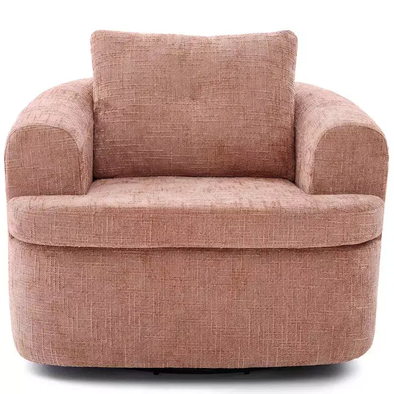 Whisen 36.6 Swivel Sofa Chair, Swivel Round Chair & Couch with Dual-layer Cushion Design