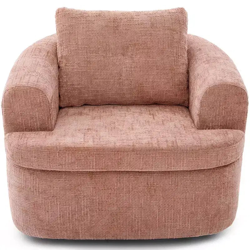 Whisen 36.6 Swivel Sofa Chair, Swivel Round Chair & Couch with Dual-layer Cushion Design