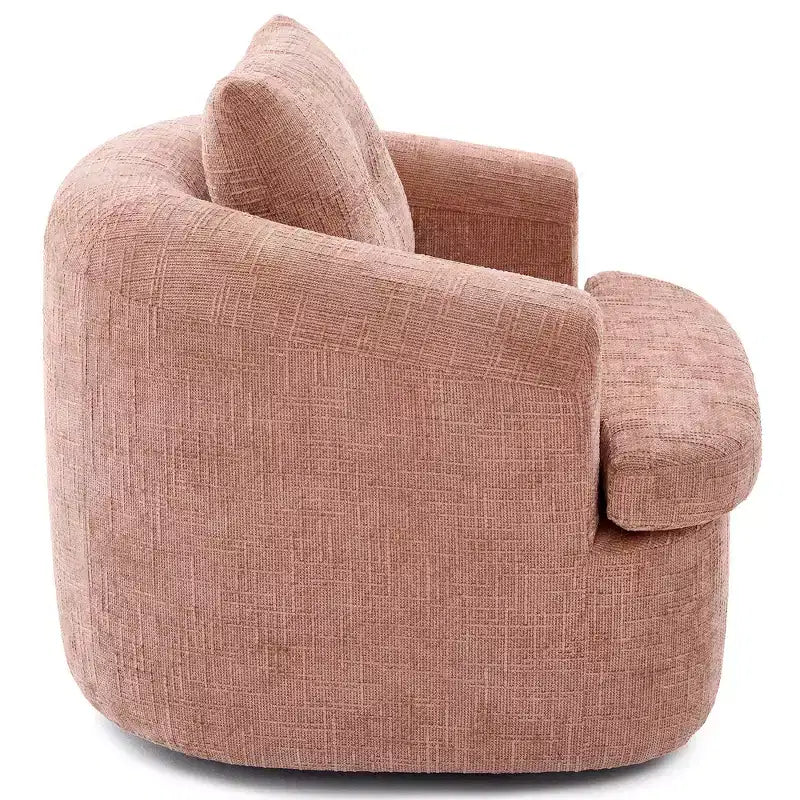 Whisen 36.6 Swivel Sofa Chair, Swivel Round Chair & Couch with Dual-layer Cushion Design