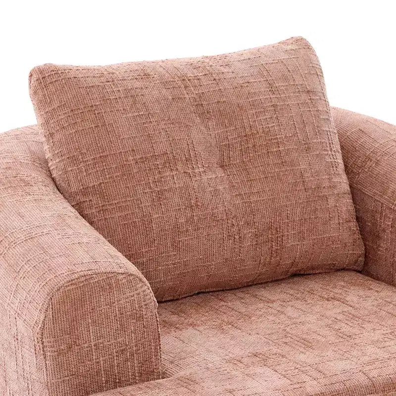 Whisen 36.6 Swivel Sofa Chair, Swivel Round Chair & Couch with Dual-layer Cushion Design