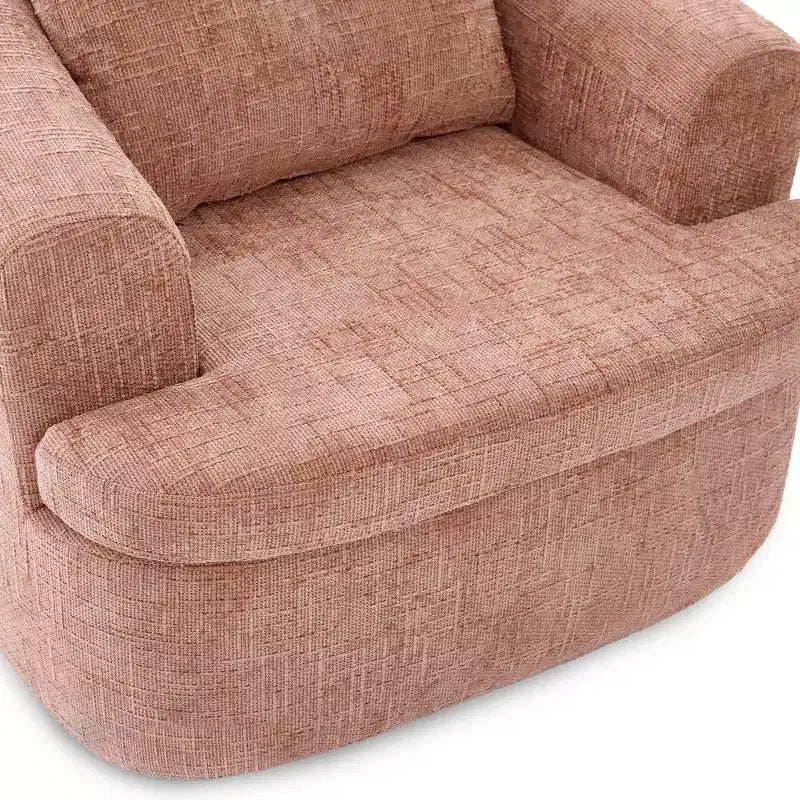 Whisen 36.6 Swivel Sofa Chair, Swivel Round Chair & Couch with Dual-layer Cushion Design