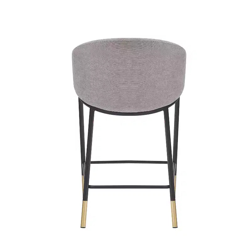 Christopher Knight Home Kalysta Modern Metal Upholstered Counter Stools with Curved Armrests (Set of 2)