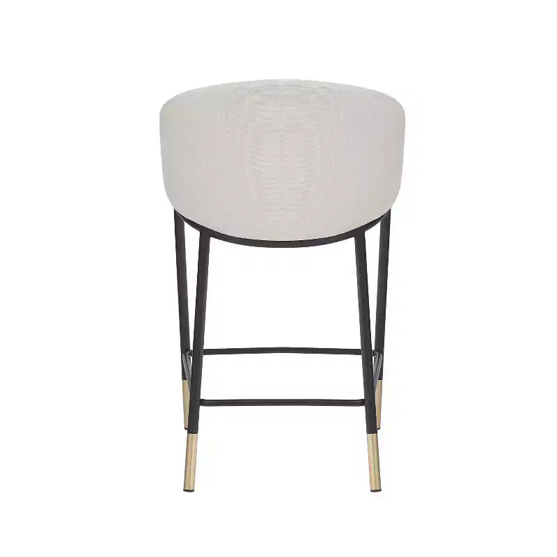 Christopher Knight Home Kalysta Modern Metal Upholstered Counter Stools with Curved Armrests (Set of 2)