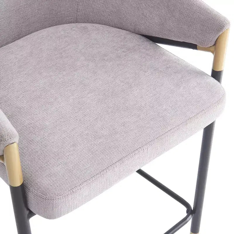 Christopher Knight Home Kalysta Modern Metal Upholstered Counter Stools with Curved Armrests (Set of 2)