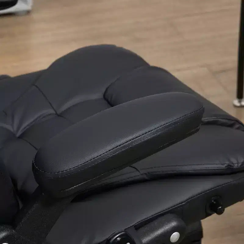 Massage Office Chair, Heated Reclining Computer Chair with 6 Vibration Points, Armrest and Remote