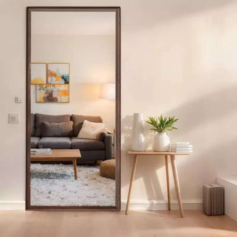 GDFStudio Eos Contemporary 70H Rectangular Full Length Mirror with Artificial Wood Frame