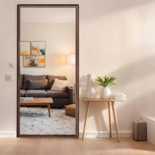 GDFStudio Eos Contemporary 70H Rectangular Full Length Mirror with Artificial Wood Frame