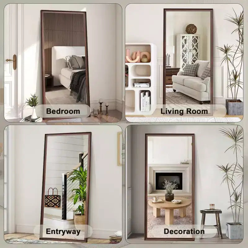 GDFStudio Eos Contemporary 70H Rectangular Full Length Mirror with Artificial Wood Frame