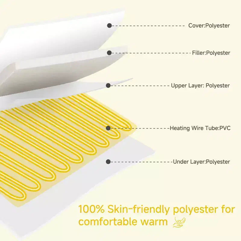 MAYEERTY Heated Mattress Pad Extra Wide Dual Controller 12 Heat Settings 12 Hour Auto Shut Off