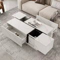 Bestier 47.2 Rectangular Sliding Top Coffee Table with 2 Drawers and 2 Hidden Storage for Living Room