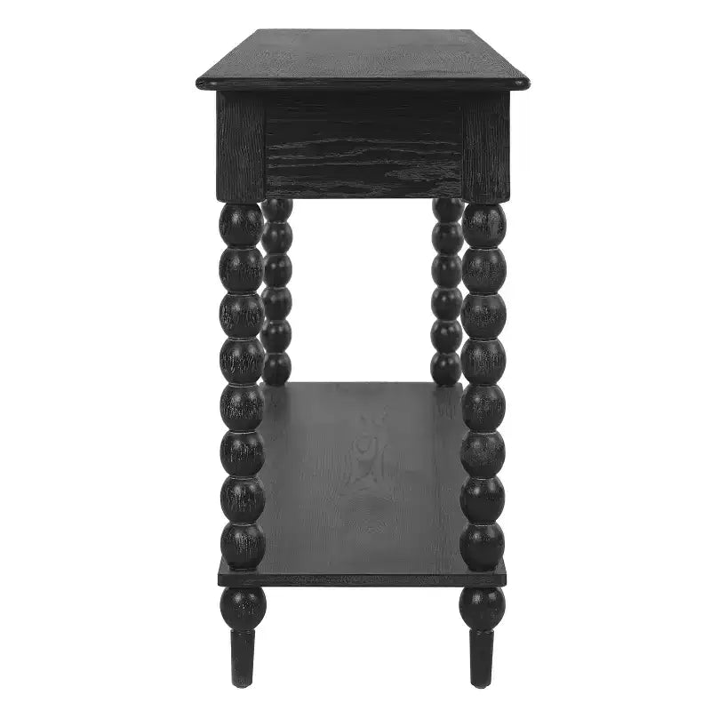 Console Table with 2 Drawers & Shelf, Entryway Table Acacia Wood Sofa Table - ModernLuxe