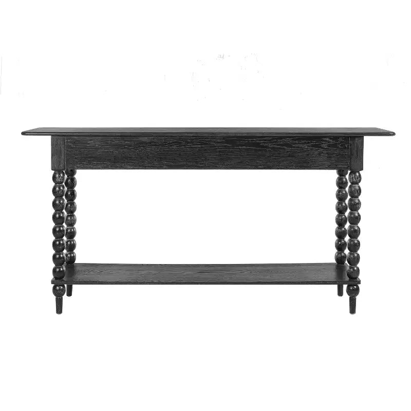 Console Table with 2 Drawers & Shelf, Entryway Table Acacia Wood Sofa Table - ModernLuxe