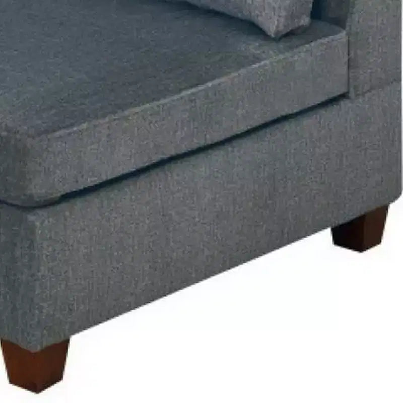 Royal Hampton 37 Inches Fabric Upholstered Wooden Corner Wedge, Gray