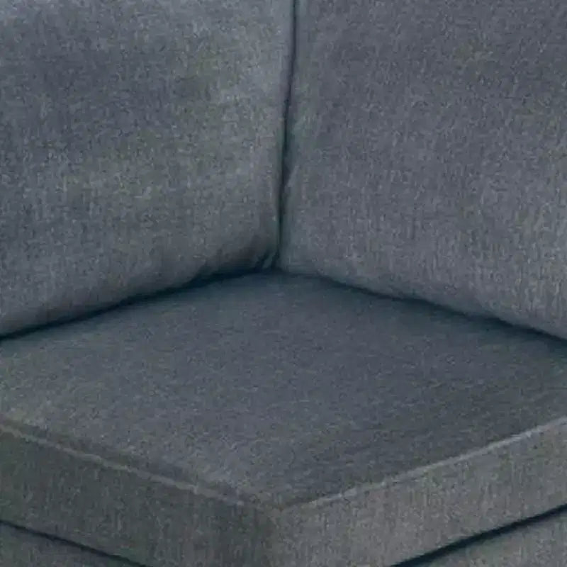 Royal Hampton 37 Inches Fabric Upholstered Wooden Corner Wedge, Gray