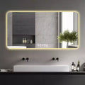 28 x 60 Inch LED Bathroom Vanity Mirrors with Three-Color Dimmable and One-Touch Demist Function