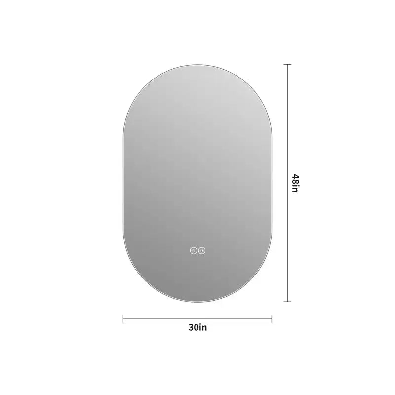 48 x 30 inch Smart Wall Mounted LED Touch Screen Anti-fog Mirror Bathroom Vanity Mirror