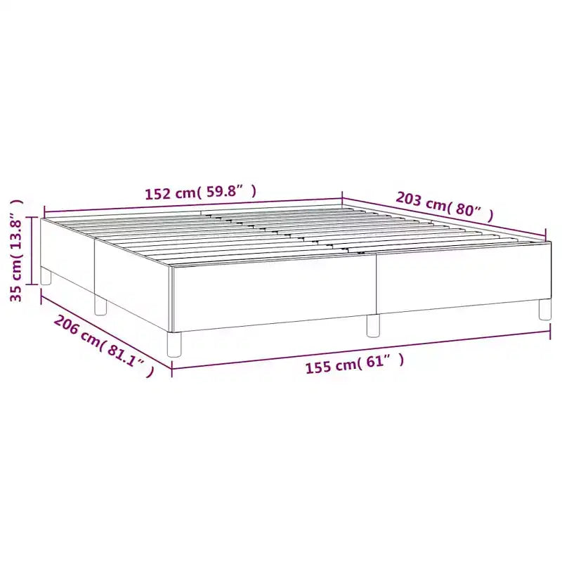 Bed Frame Dark Grey Velvet (100% polyester), Plywood, Engineered wood
