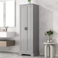 MAYEERTY White Storage Cabinet 2 Doors Adjustable Shelf MDF