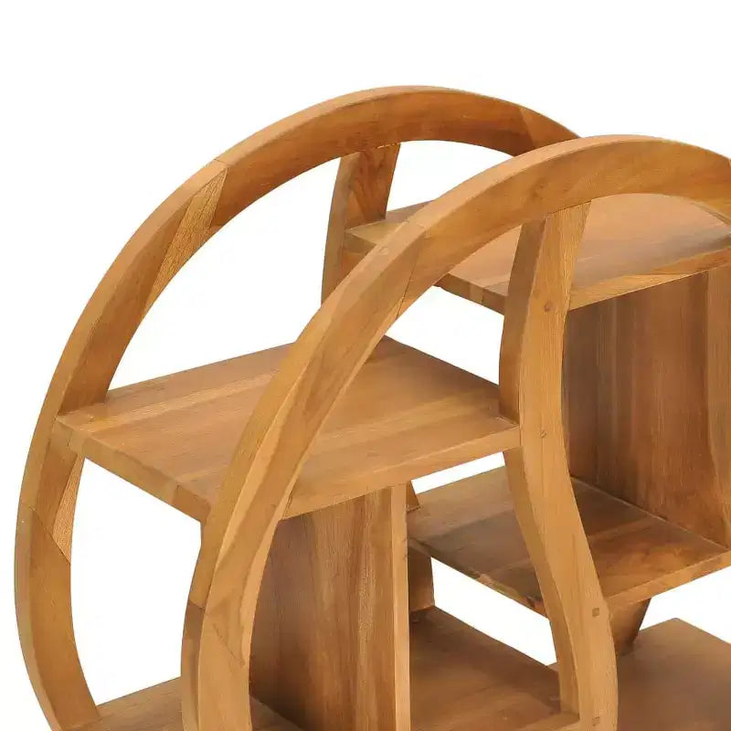 vidaXL Cabinet with Yin Yang Shelf Hallway Storage Cabinet Solid Wood Teak