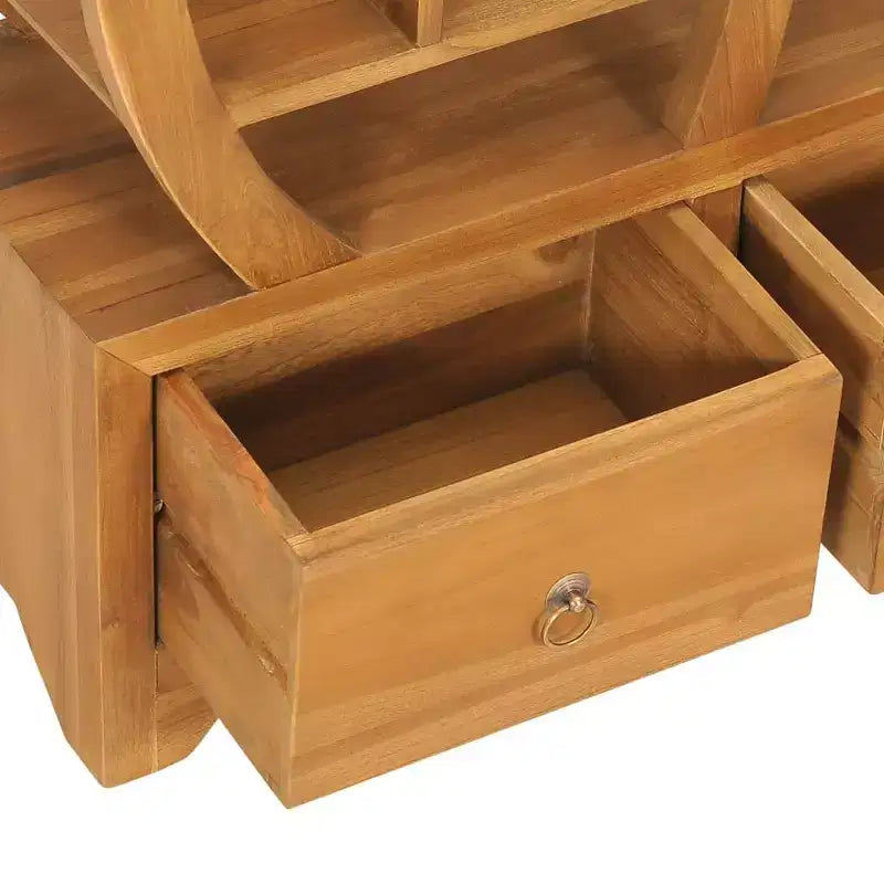 vidaXL Cabinet with Yin Yang Shelf Hallway Storage Cabinet Solid Wood Teak