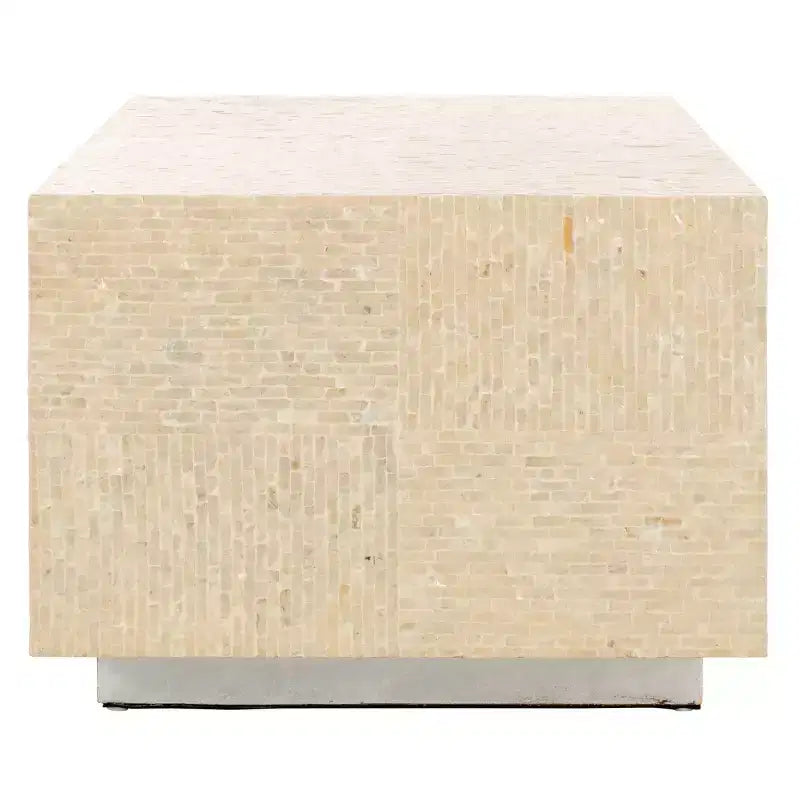 Scarlett Rectangular Prism Coffee - COF1803A - Natural/Silver - Safavieh