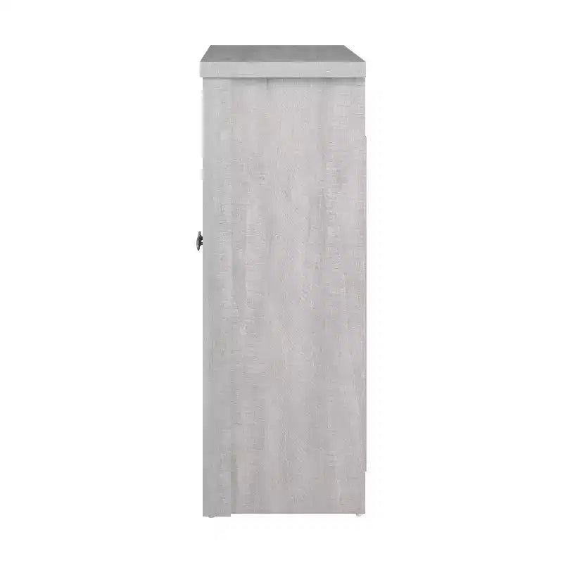 Galano Freestanding Bathroom Cabinet with Mirrored Doors in Dusty Gray Oak 25 W 11.7 D 32 H