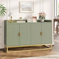 47.2 Fluted Sideboard Storage Cabinet, Kitchen Sideboard with Adjustable Shelves, Media Console Buffet Cabinet for Living Room, Kitchen, Entryway