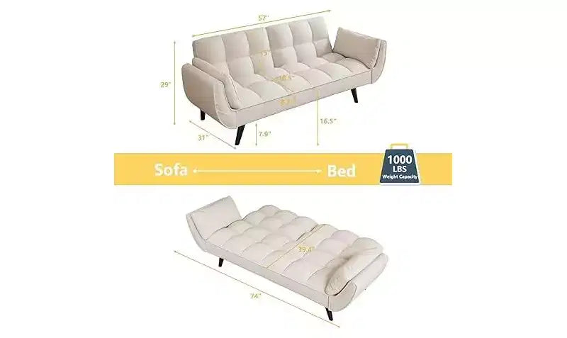Loveseat Sofa, Sofa Couch with Two Armrests Throw Pillow, , Comfortable Fit Apartment Bedroom Small Space