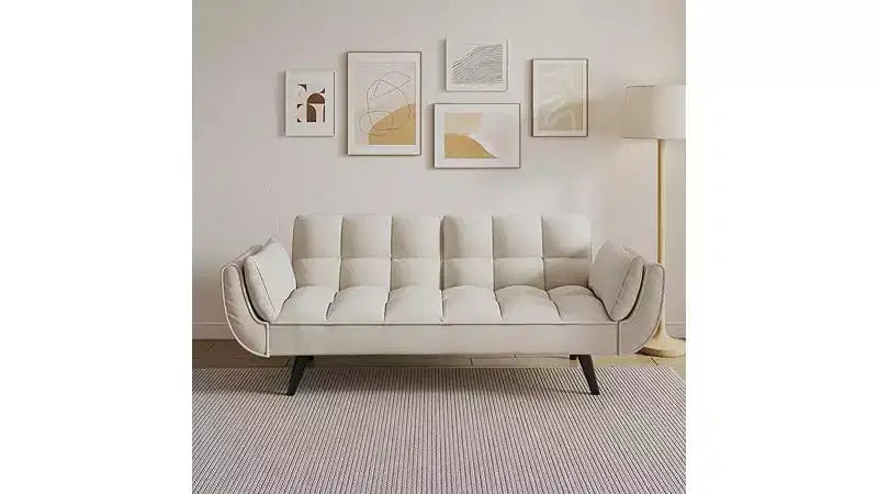 Loveseat Sofa, Sofa Couch with Two Armrests Throw Pillow, , Comfortable Fit Apartment Bedroom Small Space