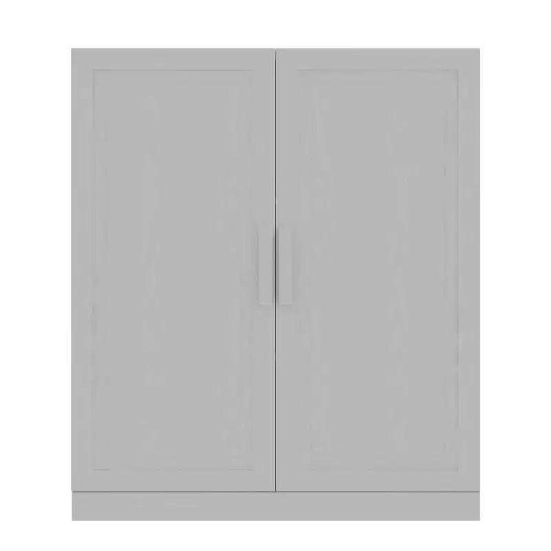MAYEERTY Modern 2 Doors Utility Storage Cabinets Efficient Storage for Living Room Dining Room Bedroom White