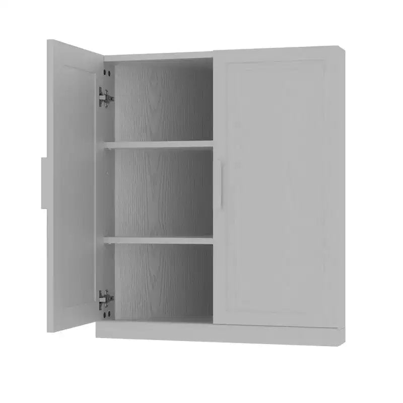 MAYEERTY Modern 2 Doors Utility Storage Cabinets Efficient Storage for Living Room Dining Room Bedroom White