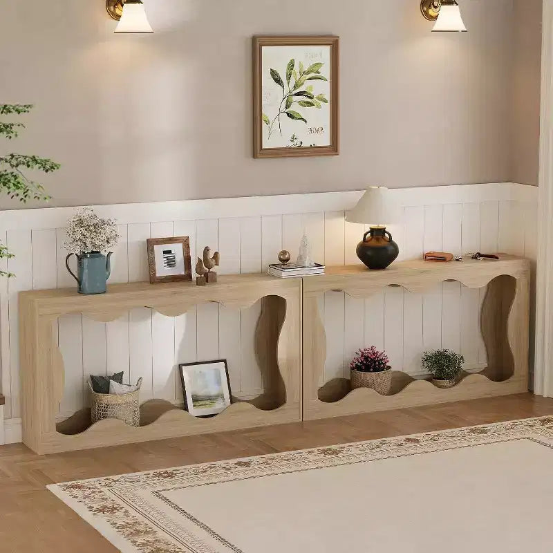 63 Long Farmhouse Console Table with Storage, Narrow Entryway Sofa Table for Hallway, Foyer & Living Room,Wooden Industrial Accent Table