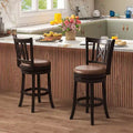Costway Set of 2 Bar Stools 26 Swivel Bar Chairs w/ Footrest Hollowed Backrest
