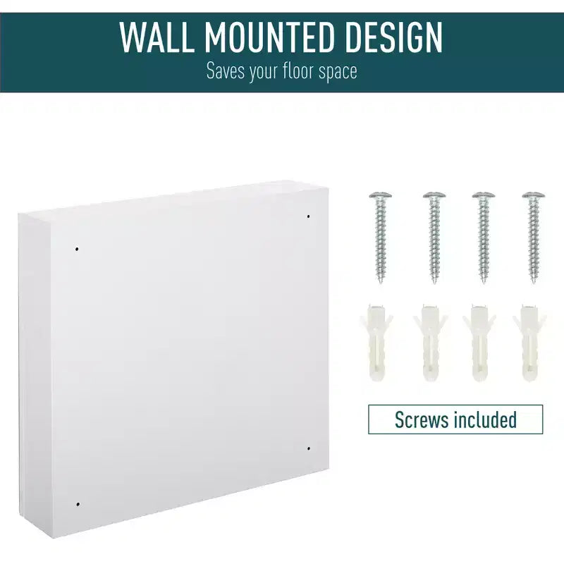 Bathroom Mirrored Cabinet, 24x22 Steel Frame Medicine Cabinet, Wall-Mounted Storage Organizer with Double Doors