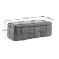 Storage Ottoman,Bedroom End Bench,Upholstered Fabric Storage Ottoman