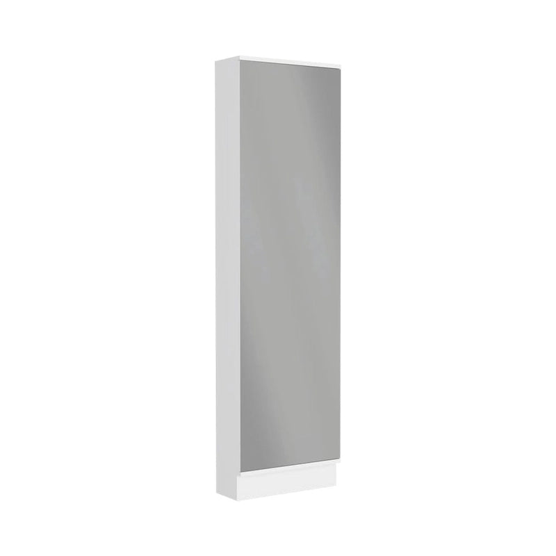 Shoe Rack Chimg, Mirror, Five Interior Shelves, Single Door Cabinet