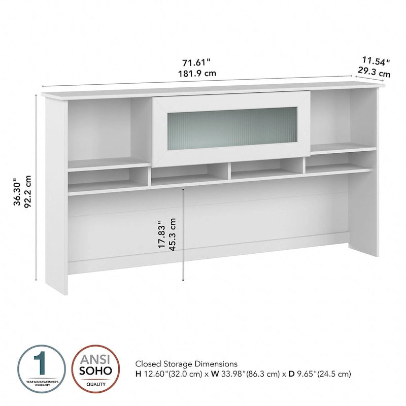Cabot 72W Desk Hutch by Bush Furniture
