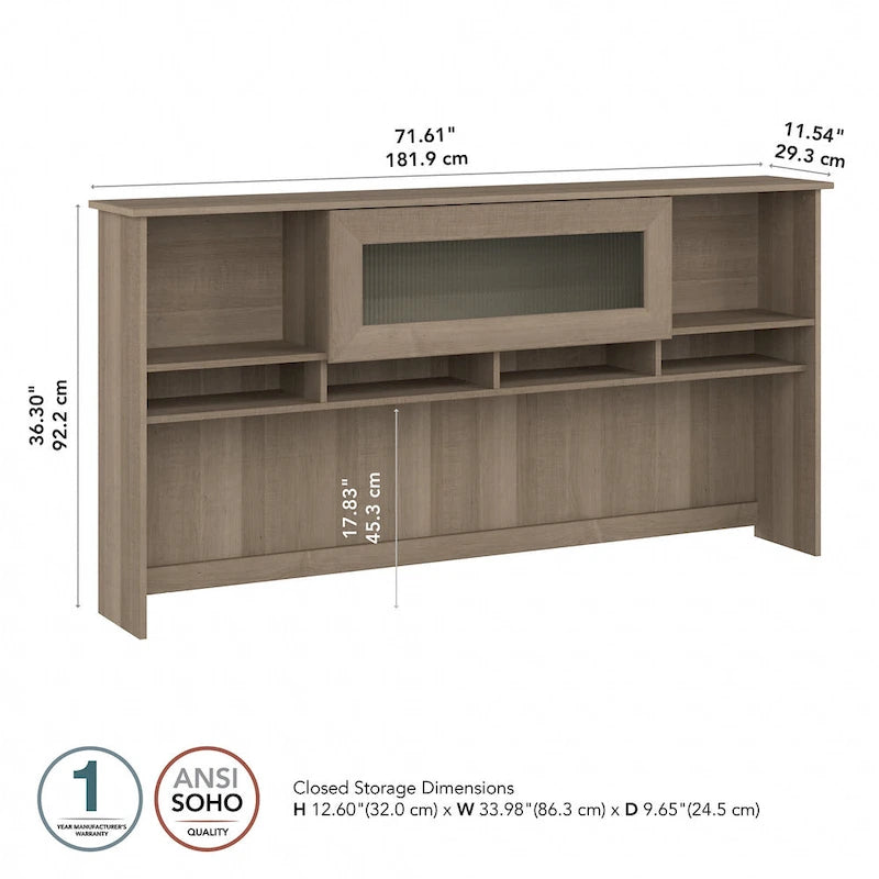 Cabot 72W Desk Hutch by Bush Furniture