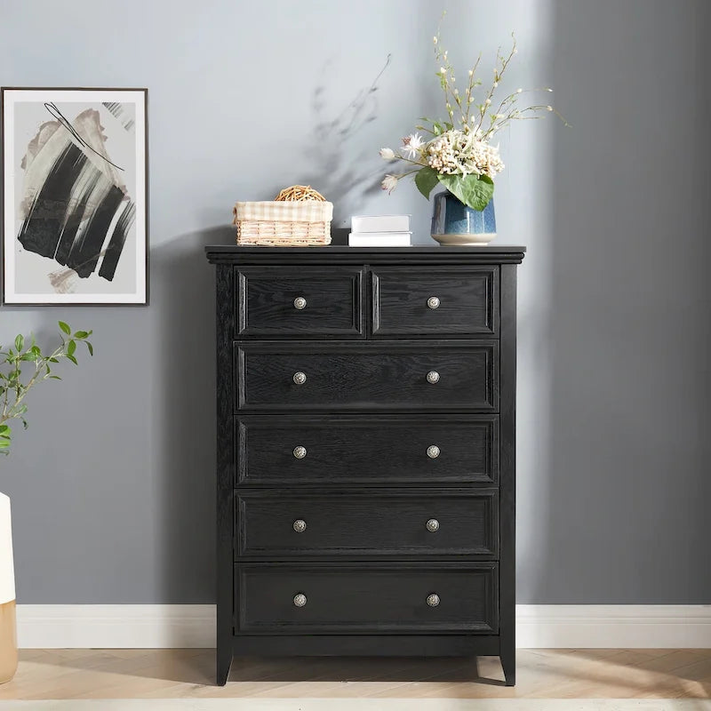 Modern 6 Drawers Dresser 6 Drawers Cabinet Chest of Drawers Closet Organizers - 31.50 * 15.75 * 44.29