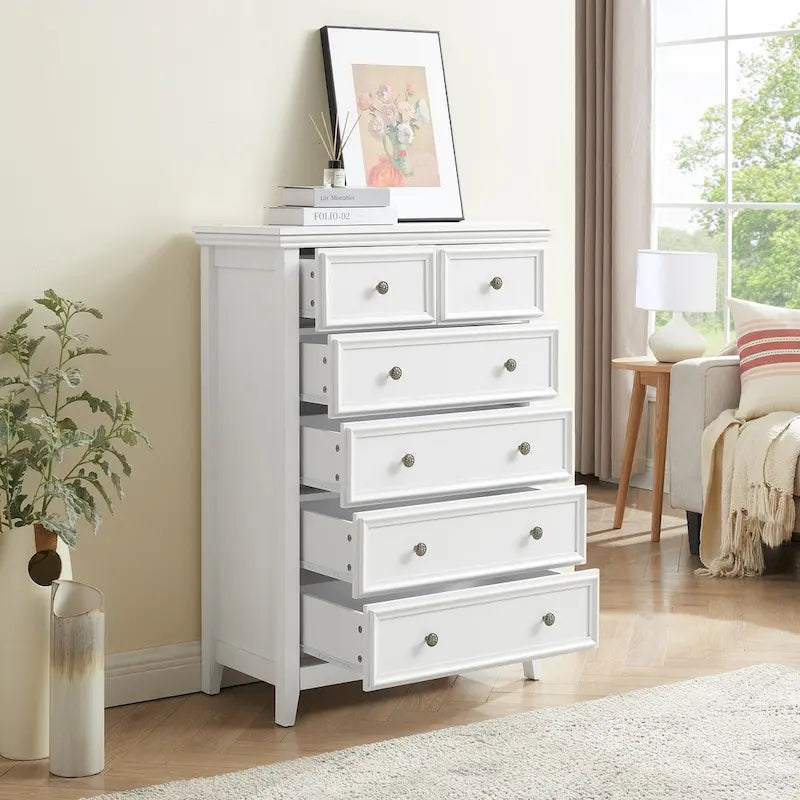 Modern 6 Drawers Dresser 6 Drawers Cabinet Chest of Drawers Closet Organizers - 31.50 * 15.75 * 44.29