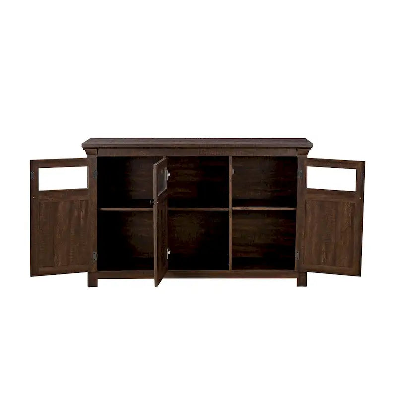 Farmhouse Sideboard Buffet Cabinet with Storage with 3 Doors, Kitchen Storage Cabinet, Coffee Bar Cabinet with Adjustable Shelf