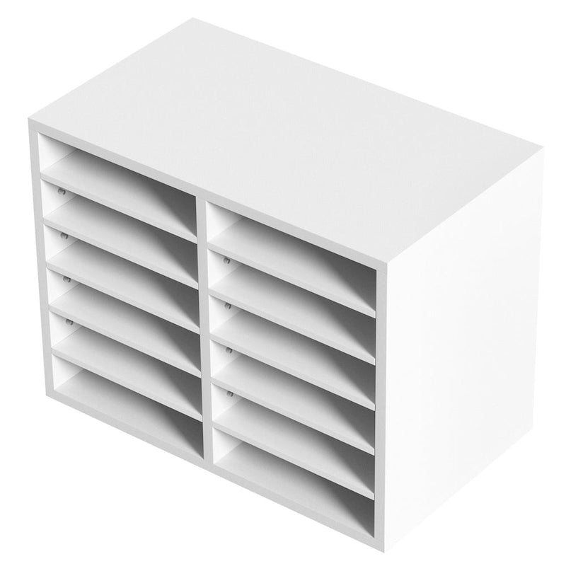 12 Compartments Office Literature Organizers with Adjustable and Removable Shelves Perfect Addition to Any Space