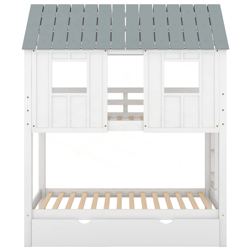 Charming Twin Size Bunk Bed with Special Design for Fun and Comfort