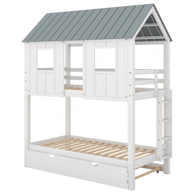 Charming Twin Size Bunk Bed with Special Design for Fun and Comfort